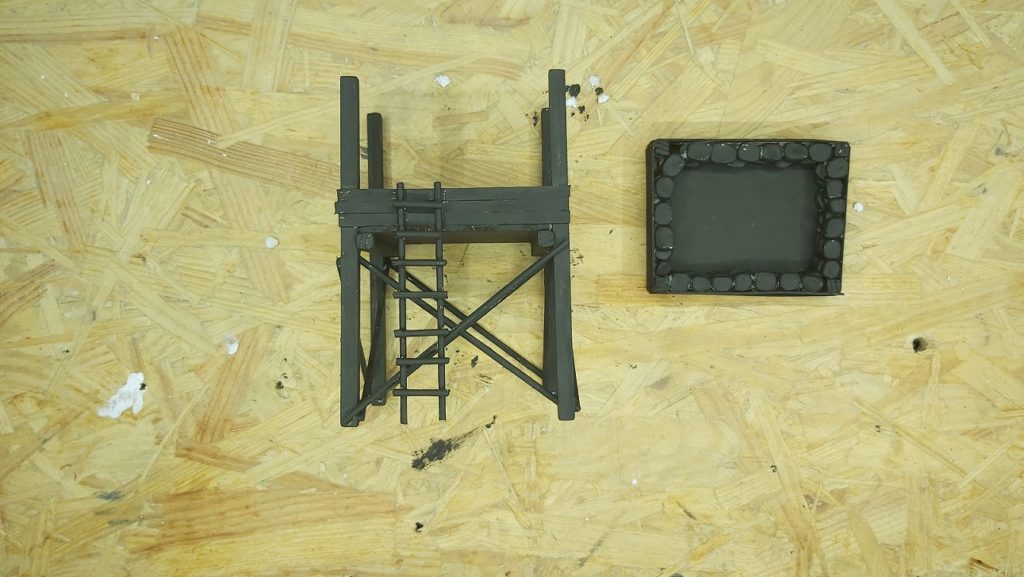 Kazaij Wachturm DIY Astra Militarum Tempestus Scion Sandsäcke Modelliermasse Tabletop Grundiert