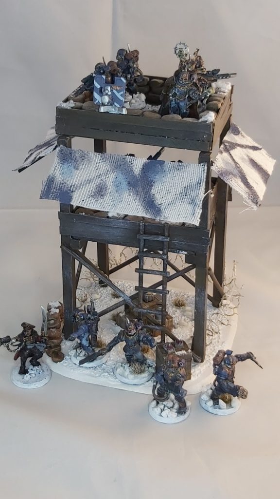 Kazaij Tabletop Wachturm DIY Astra Militarum Tempestus Scion Grundiert Base Stacheldraht